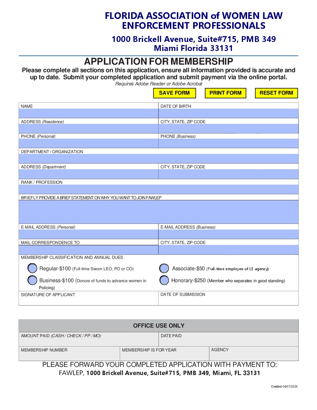 FAWLEP PDF Application