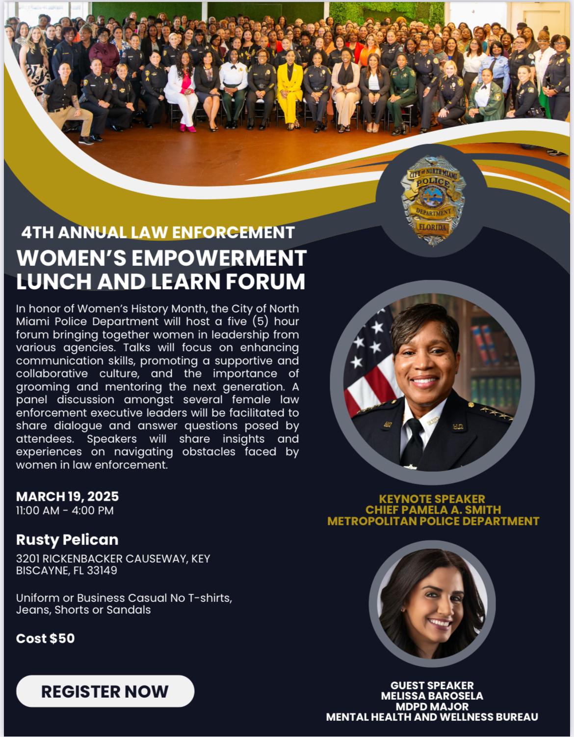 4th Annual Law Enforcement Women's Empowerment Lunch and Learn Forum